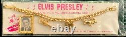 ELVIS PRESLEY CHARM BRACELET Original on Pink & White Card © 1956 EPE Mint RARE