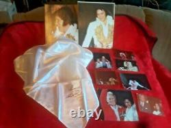 ELVIS PRESLEY CONCERT SCARF AND PICTURES 1977 Beautiful Rare White Scarf