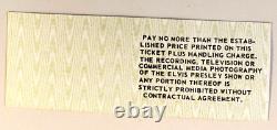 ELVIS PRESLEY Concert Ticket Fayetteville NC Cumberland Arena Aug 25 1977 RARE