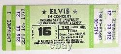 ELVIS PRESLEY Concert Ticket Terre Haute, IN Sept 16, 1977 NM Very Rare