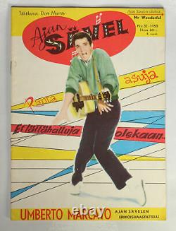 ELVIS PRESLEY Cover On Rare Old Finnish AJAN SÄVEL (Savel) Magazine #32 1958