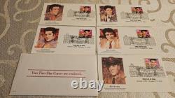 ELVIS PRESLEY FIVE Official First Day of Issue Stamps, Jan. 8, 1993 RARE