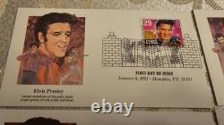 ELVIS PRESLEY FIVE Official First Day of Issue Stamps, Jan. 8, 1993 RARE