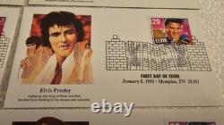 ELVIS PRESLEY FIVE Official First Day of Issue Stamps, Jan. 8, 1993 RARE