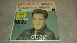 ELVIS PRESLEY FOLLOW THAT DREAM EPA-4368 RCA VICTOR Orange Label nm Rare Sleeve