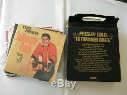 ELVIS PRESLEY GOLD 16 NUMBER ONE'S BOX SET RARE 7 VINYL'S 1957 to 1970 RCA EX+