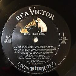 ELVIS PRESLEY Girls Girls Girls RCA Living Stereo LP with RARE 1963 Calendar -EX