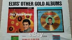 ELVIS PRESLEY Gold Records RARE RCA POSTER AD ORIG 1968 LSP-1707 LSP-3921