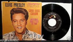 ELVIS PRESLEY-Good Luck Charm-Rare Peru 45 & Picture Sleeve-RCA VICTOR #FTA 041