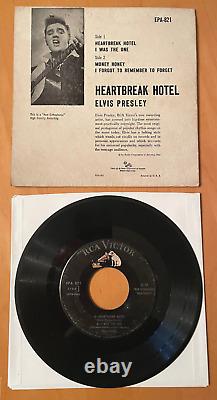 ELVIS PRESLEY-Heartbreak Hotel RCA VICTOR EPA-821 45RPM 1S/1S SUPER RARE VG+