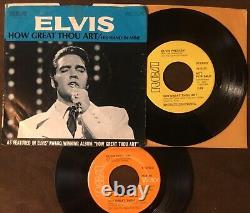 ELVIS PRESLEY How Great Thou Art / His Hand in Mine RARE PROMO 45 1969 TOP COPY