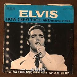 ELVIS PRESLEY How Great Thou Art / His Hand in Mine RARE PROMO 45 1969 TOP COPY