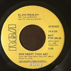 ELVIS PRESLEY How Great Thou Art / His Hand in Mine RARE PROMO 45 1969 TOP COPY