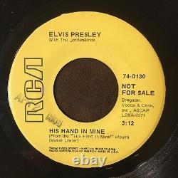 ELVIS PRESLEY How Great Thou Art / His Hand in Mine RARE PROMO 45 1969 TOP COPY