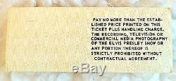 ELVIS PRESLEY In Concert Ticket Fayetteville NC Aug 25 1977 NM Very Rare