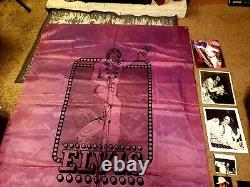 ELVIS PRESLEY LAS VEGAS CONCERT SCARF BANNER 1970s RARE