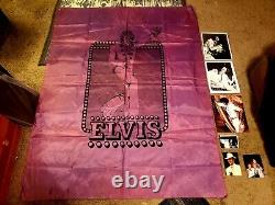 ELVIS PRESLEY LAS VEGAS CONCERT SCARF BANNER 1970s RARE