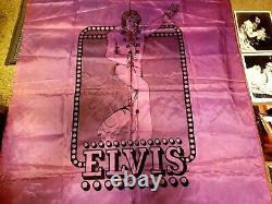 ELVIS PRESLEY LAS VEGAS CONCERT SCARF BANNER 1970s RARE