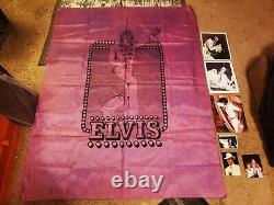 ELVIS PRESLEY LAS VEGAS CONCERT SCARF BANNER 1970s RARE