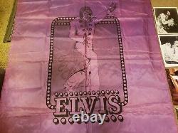 ELVIS PRESLEY LAS VEGAS CONCERT SCARF BANNER 1970s RARE