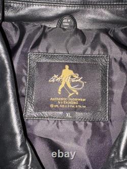 ELVIS PRESLEY LEATHER JACKET-RARE. Embroidered graphics. Size XL