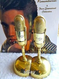 ELVIS PRESLEY Microphone BOOKENDS © EPE Rare Collectible OOP Ex