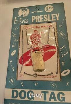 ELVIS PRESLEY ORIGINAL DOG TAG ON CARD Inserted Into Package SUPER RARE