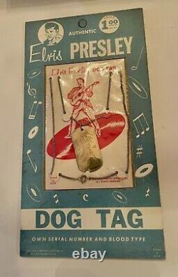 ELVIS PRESLEY ORIGINAL DOG TAG ON CARD Inserted Into Package SUPER RARE