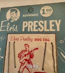 ELVIS PRESLEY ORIGINAL DOG TAG ON CARD Inserted Into Package SUPER RARE