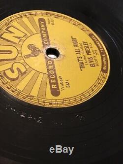 ELVIS PRESLEY ORIGINAL SUN RECORD THATS ALL RIGHT 78 RPM 1954 209 Rare
