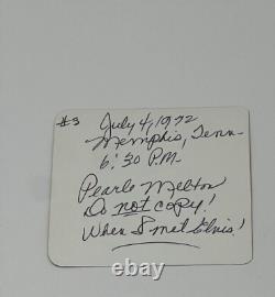 ELVIS PRESLEY ORIGINAL VINTAGE KODAK PHOTO MEMPHIS JULY 4th 1972 SUPER RARE