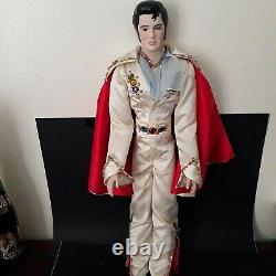 ELVIS PRESLEY PORCELAIN DOLL 25 inch With Stand Rare Find