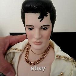 ELVIS PRESLEY PORCELAIN DOLL 25 inch With Stand Rare Find