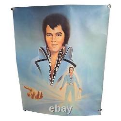 ELVIS PRESLEY Painting 1970s JAMES THOMAS NEURMANN Signed 32x21Vintage RARE