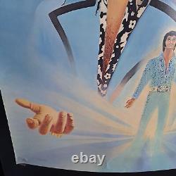 ELVIS PRESLEY Painting 1970s JAMES THOMAS NEURMANN Signed 32x21Vintage RARE