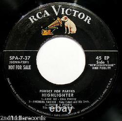 ELVIS PRESLEY-Perfect For Parties-Rare Promotional 45 EP-RCA VICTOR #SPA-7-37