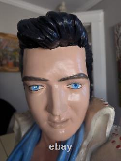 ELVIS PRESLEY, RARE COLLECTABLE CHALKWARE BUST VINTAGE 1970s
