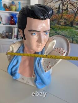 ELVIS PRESLEY, RARE COLLECTABLE CHALKWARE BUST VINTAGE 1970s