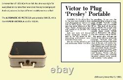 ELVIS PRESLEY RCA VICTOR VICTROLA RECORD PLAYER Signature ©1956 4-Speed RARE EX