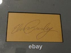 ELVIS PRESLEY Rare Signed Autographed Cut with COA Matted And Framed 16x11