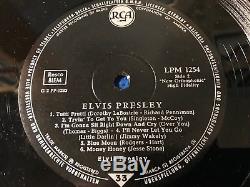 ELVIS PRESLEY S/T debut LP LPM-1254'56 RARE German Press PINK GREEN clean