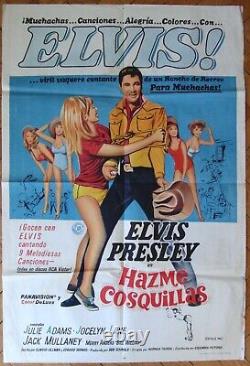 ELVIS PRESLEY Tickle Me 1SH MOVIE POSTER Rare ED. 1965 Hazme Cosquillas