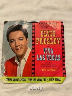 ELVIS PRESLEY VERY RARE ORIGINAL- PROMO, 45 VIVA LAS VEGAS with Jacket