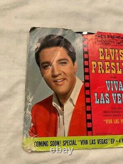 ELVIS PRESLEY VERY RARE ORIGINAL- PROMO, 45 VIVA LAS VEGAS with Jacket