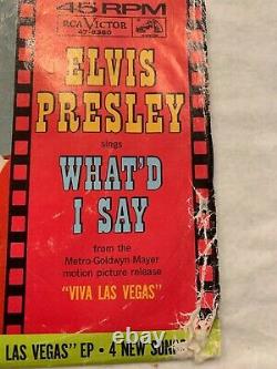 ELVIS PRESLEY VERY RARE ORIGINAL- PROMO, 45 VIVA LAS VEGAS with Jacket