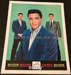 ELVIS PRESLEY Vintage Original RARE Unused RCA VICTOR PROMO (LP Catalog on back)