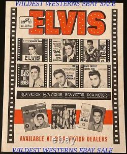ELVIS PRESLEY Vintage Original RARE Unused RCA VICTOR PROMO (LP Catalog on back)