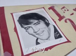 ELVIS PRESLEY Vtg I? Love Elvis Picture Photo Felt Pennant Preserved Rare
