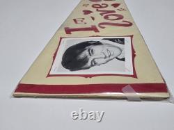 ELVIS PRESLEY Vtg I? Love Elvis Picture Photo Felt Pennant Preserved Rare