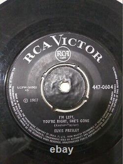 ELVIS PRESLEY baby let's paly house/I'm left MEGA RARE SINGLE 7 INDIA INDIAN G+